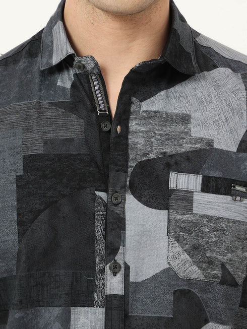 Men's  Abstract Printed Shirt
